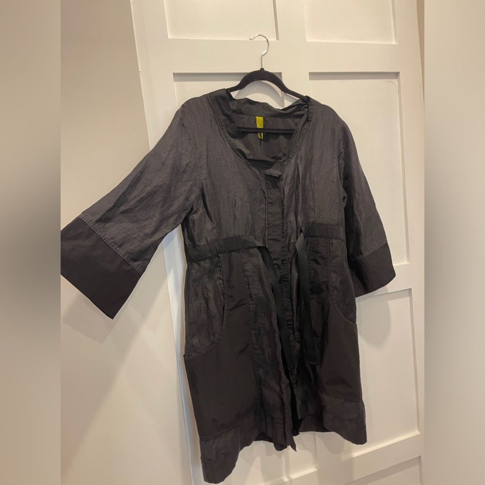 Gray Kimono-Style Jacket